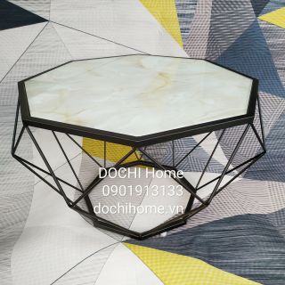 Bàn sofa kim cương mặt kính giả đá DOCHI Home