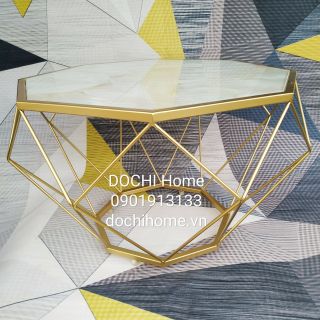 Bàn sofa kim cương mặt kính giả đá DOCHI Home