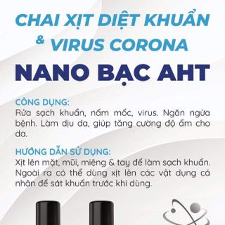 Xịt khử khuẩn Nano Bạc