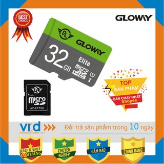 QUÀ TẶNGThẻ nhớ Micro SDHC UHS-I Class 10 Gloway 32GB - Bảo hành 5 năm