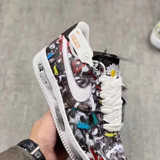 giày sneaker hoa cúc GD tróc sơn