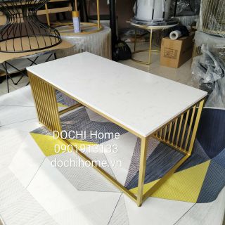 Bàn sofa hình chữ nhật sọc DOCHI Home mặt đá giá sỉ