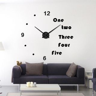 Đồng hồ chữ số dán tường nghệ thuật - khổ lớn 1 mét-lắp chỉ 10 phút