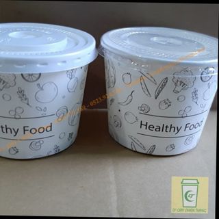 Tô giấy 12oz360ml dùng 1 lần kèm nắp