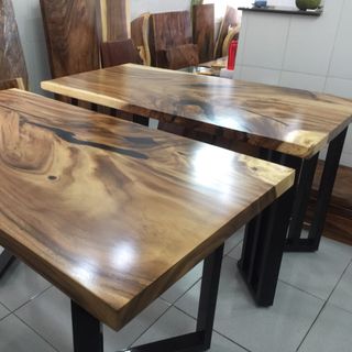 Mặt bàn gỗ me tây dài 128m rộng 68cm