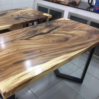 Mặt bàn gỗ me tây dài 128m rộng 68cm