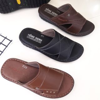 Dép bản nam chất liệu da