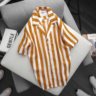 Áo Sơ Mi Nam sọc Cổ Vest