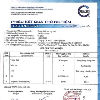 Gel rửa tay khô vgreen