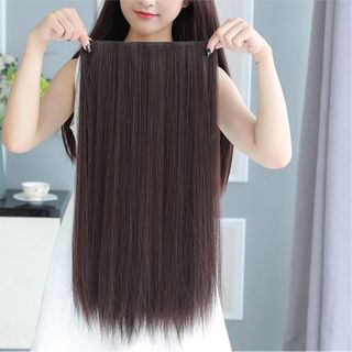 Tóc giả nửa đầu màu đen thẳng dài 60cm