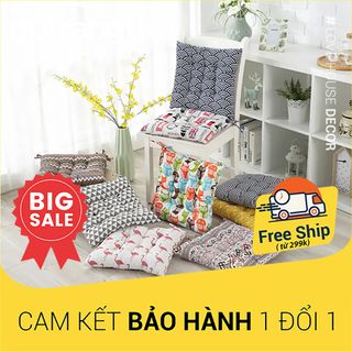 Nệm ngồi vuông 45x 45cm trong văn phòng làm việc đệm trên ghế ngồi nhiều màu giá sỉ