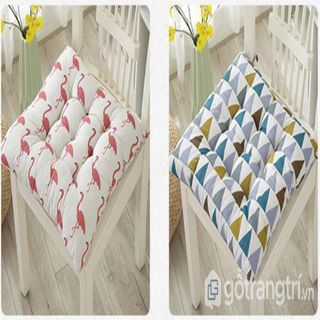 Nệm ngồi vuông 45x 45cm trong văn phòng làm việc đệm trên ghế ngồi nhiều màu
