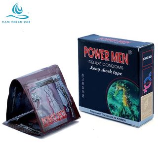Bao cao su Powermen Cá ngựa 4in1 hộp 3 cái