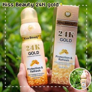 Xịt chống nắng 24k Gold Kiss Beauty 60 giá sỉ