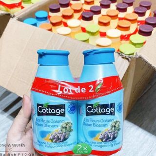Sữa tắm Cottage Pháp cặp 2 chai x 250ml