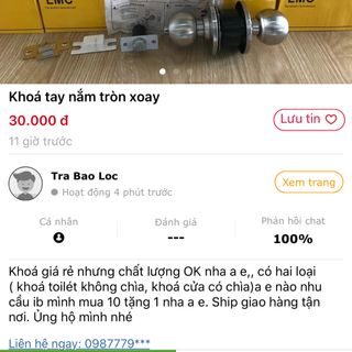 Khoá tay nắm tròn xoay