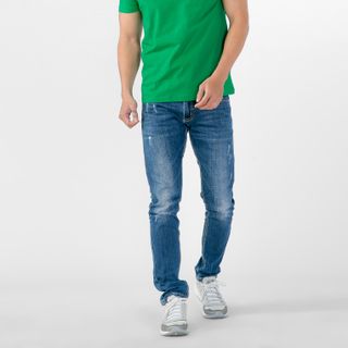 Áo thun nam Gold Rhino cổ tròn màu xanh két - MC20