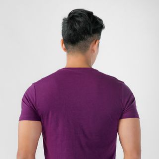 Áo thun nam Gold Rhino cổ tròn màu tím - MC17