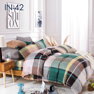 FREESHIP Bộ Ga Giường Vỏ Gối Cotton 100 - IN-42 1m6 1m8 - BENCOTTON