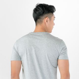 Áo thun nam Gold Rhino cổ tròn màu xám tiêu - MC05