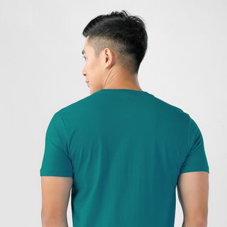 Áo thun nam Gold Rhino cổ tròn màu xanh cổ vịt - MC11