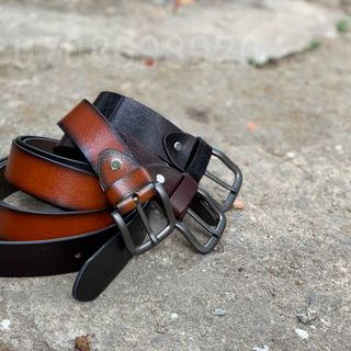 Dây lưng bò cháy đầu tròn