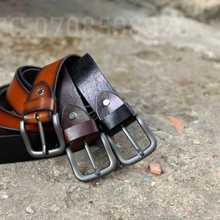 Dây lưng bò cháy đầu tròn