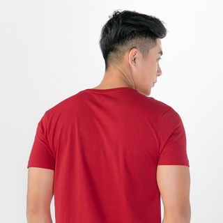 Áo thun nam Gold Rhino cổ tròn màu đỏ tươi - MC16
