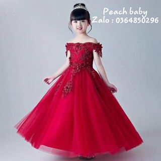 ĐẦM CÔNG CHÚA ĐỎ TRỄ VAI DÀI