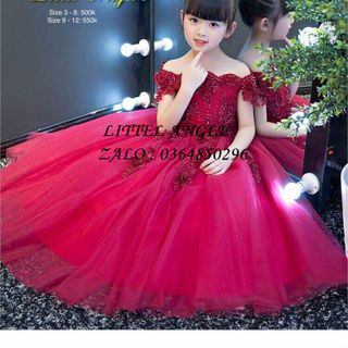 ĐẦM CÔNG CHÚA ĐỎ TRỄ VAI DÀI