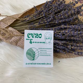 KHẨU TRANG 4 LỚP VẢI LỌC HÀN QUỐC CHỐNG NƯỚC CHỐNG BỤI MỊN CV20