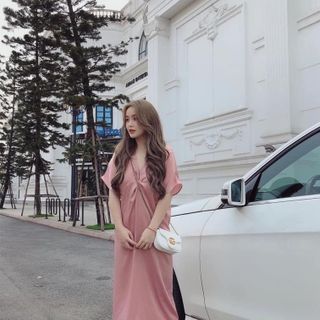 Váy lụa xoắn eo