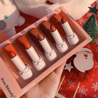 Set 5 cây son thỏi Kiss Beauty Lipstick Lasting Color giá sỉ