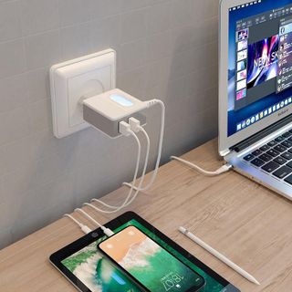 Bộ sạc nhanh BOROFONE BA34 liền chui Micro 1M 24A thêm 2 cổng USB hàng đạt chuẩn Châu Âu giá sỉ