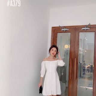 Đầm trễ vai nút bọc MSA379