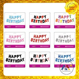 Bóng chữ happy birthday nhiều màu