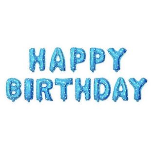 Bóng chữ happy birthday nhiều màu