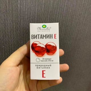Vitamin E Đỏ Của Nga Mirrolla 270mg Hộp 30 Viên