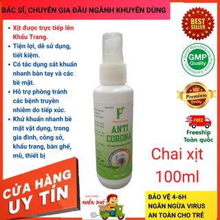 Nước xịt khuẩn nhanh Anti Corona 100ml giá sỉ​ giá bán buôn