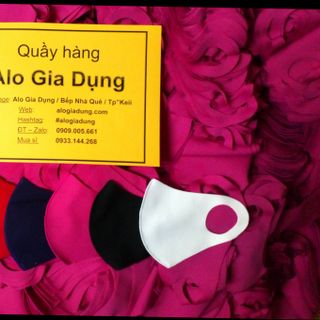 Khẩu trang su Poly 2 chiều màu 2 mặt giống nhau