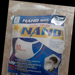 Khẩu trang vải kháng khuẩn vải NANO Nhật(gói 10 cái) giá sỉ