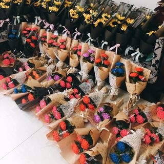 Bó hồng xoắn 3 bông