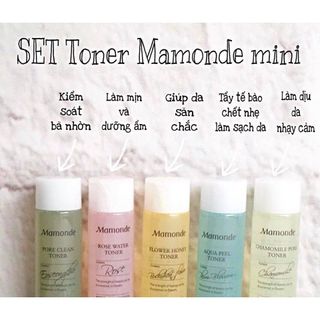 Set Nước Hoa Hồng Mamonde Flower Toner Trial Kit 5 125ml