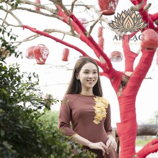 ÁO DÀI ĐI CHÙA GẮN VAI TÀ