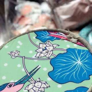ÁO DÀI TẰM XANH CHIM HỒNG HẠC