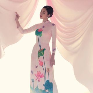 ÁO DÀI NGŨ SEN HỒNG