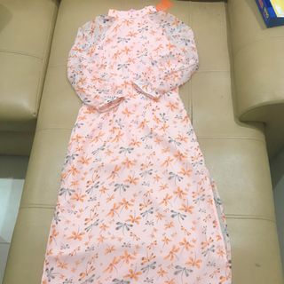ÁO DÀI TƠ 4 TÀ CHUỒN CHUỒN HỒNG