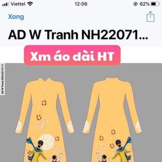 ÁO DÀI TẰM NHŨ VÀNG MẸ BÉ