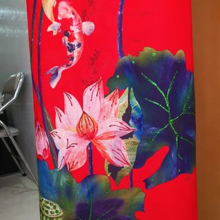 ÁO DÀI NGŨ SEN ĐỎ