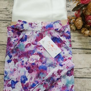 ÁO DÀI TẰM HOA TÍM